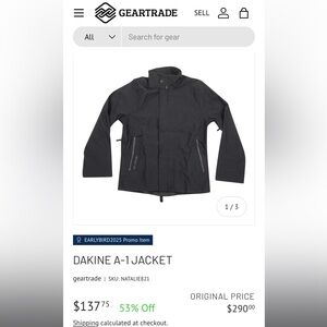 Dakine Navy Jacket NWT MENS SM